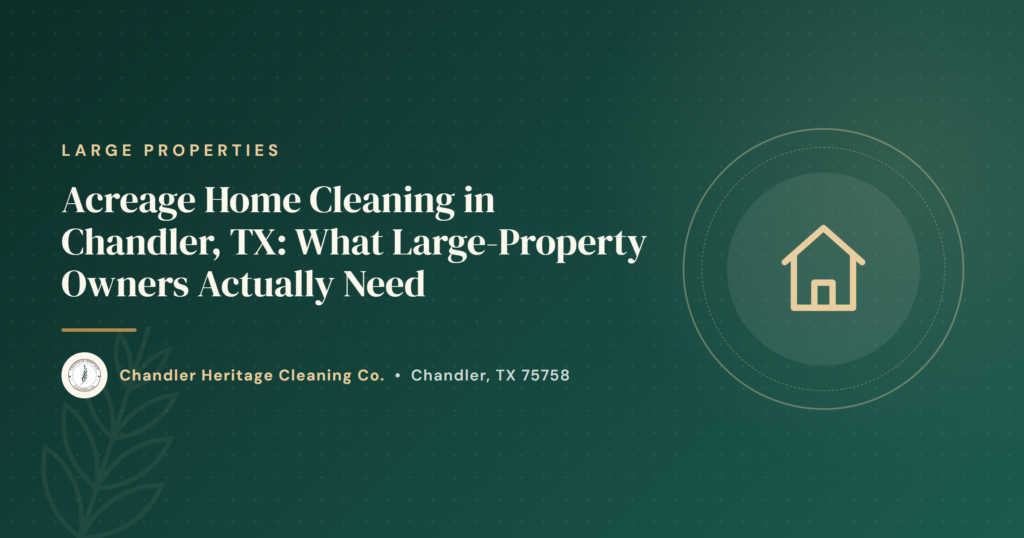 Acreage Home Cleaning in Chandler, TX: What Large-Property Owners Actually Need