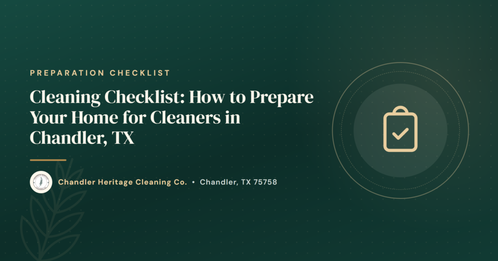 Cleaning Checklist: How to Prepare Your Home for Cleaners in Chandler, TX