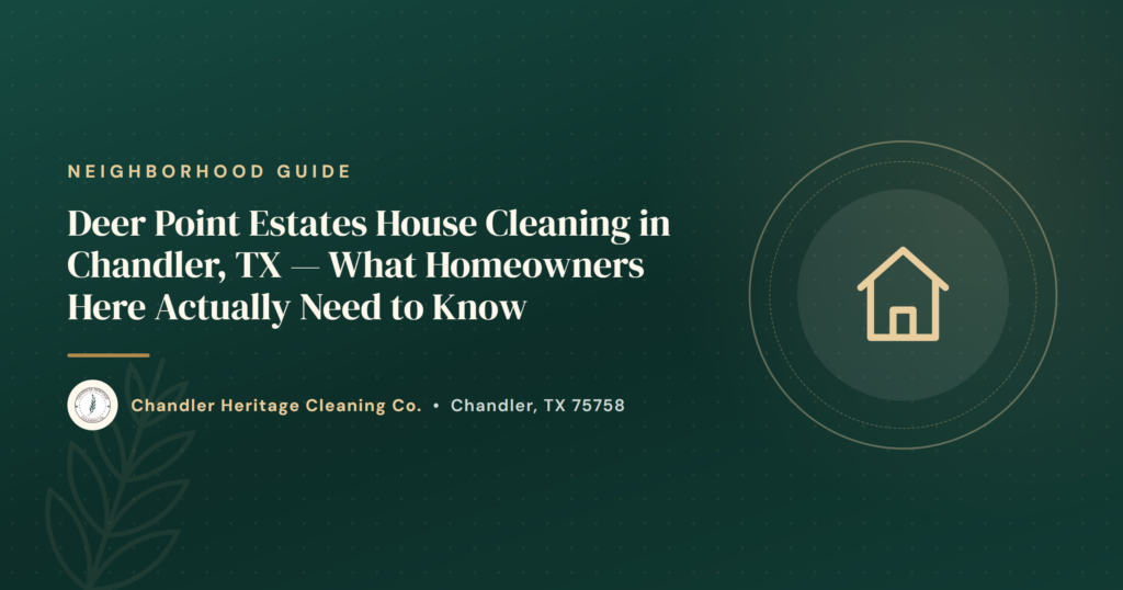 Deer Point Estates House Cleaning in Chandler, TX — What Homeowners Here Actually Need to Know