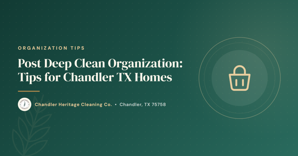 Post Deep Clean Organization: Tips for Chandler TX Homes