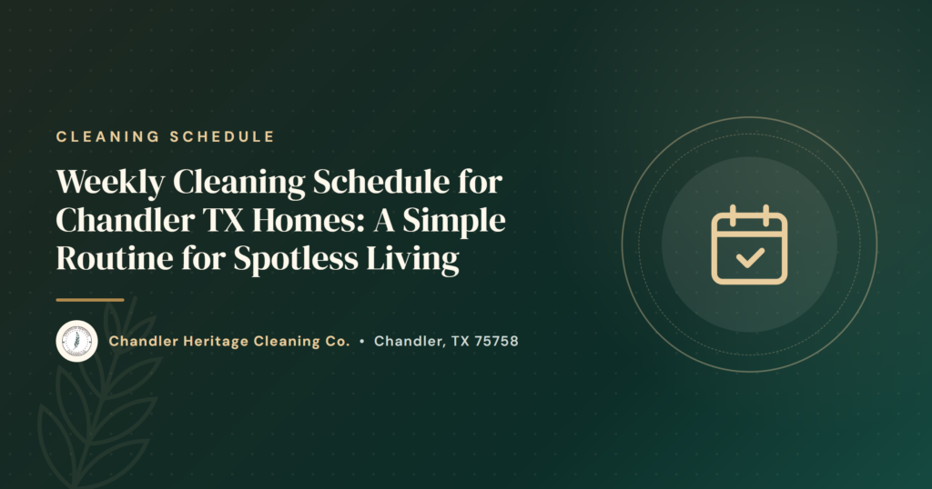 Weekly Cleaning Schedule for Chandler TX Homes: A Simple Routine for Spotless Living